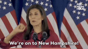 "We're on to New Hampshire!" 