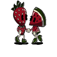 Strawberry Watermelon Strawmelon Sticker by Ale-8-One