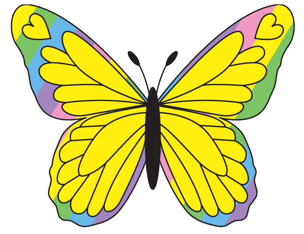 rainbow butterfly Sticker