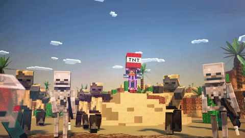 Run Away Video Game GIF by Minecraft