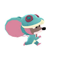 Mouse Blue Snake Sticker