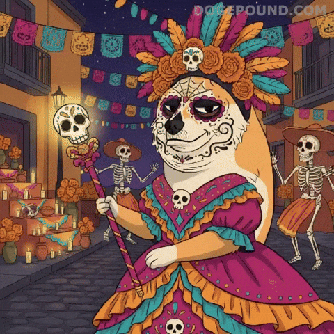 Day Of The Dead Dancing GIF by Doge Pound