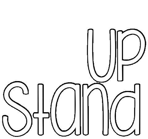 Standing Stand Up Sticker