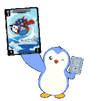 Excited Trading Cards Sticker by Pudgy Penguins