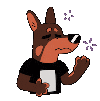 Sleepy Dog Sticker by Ssabinak