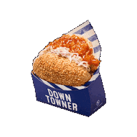 Chicken Burger Sticker by DOWNTOWNER