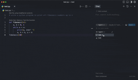 Cursor Chat Interface