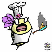 Hells Kitchen Burn GIF by Hunnie the Bee