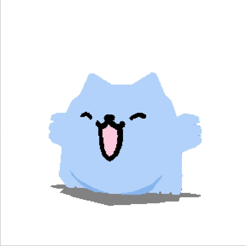 Blue Cat Jump GIF by sillynub