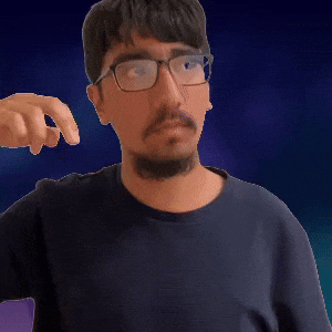 Finger stickman walking right