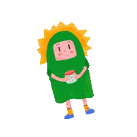 yeloheloo cartoon manyun green cartoon Sticker