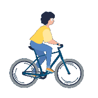 Animation Bicycle Sticker
