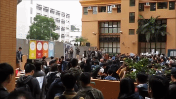Hundreds of Students Protest at Baptist University over Mandarin Language Test