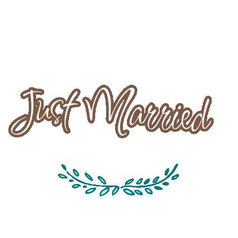 Just Married Love Sticker