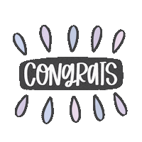 Congratulations Celebrate Sticker by The Maker's Mind