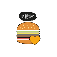 Burger Sticker by lahesmuda
