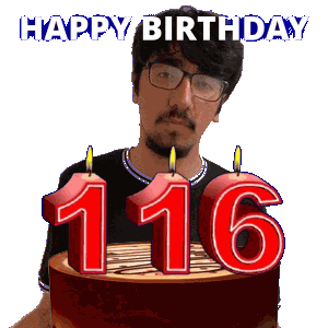 116 Birthday Sticker