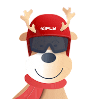 Reindeer Safety First Sticker by iFLY Indoor Skydiving