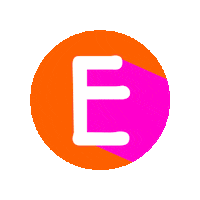 Pink Orange Sticker