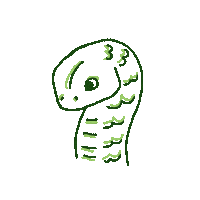 Charart snake snek char art Sticker