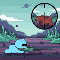 Taking Aim Bear GIF by Kanpai Pandas