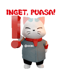 Cat Ramadan Sticker by OCBC Indonesia