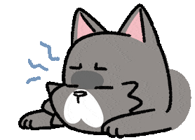 Tired Cat Sticker by Ai and Aiko