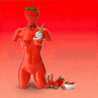 Sexy Strawberries And Cream GIF by The LSD Hotel