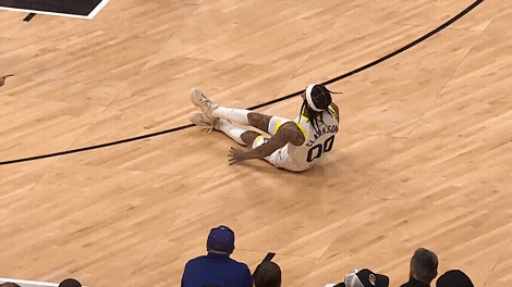 Jordan Clarkson Falling GIF by Utah Jazz