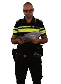 politie boo go away agent politie Sticker