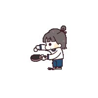 Qkid pingpong qkid q孩 桌球 Sticker