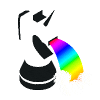 agenturgaertner party rainbow creative unicorn Sticker