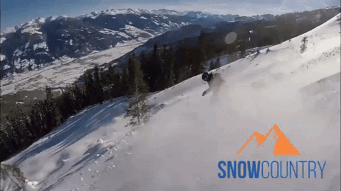 Snowcountry giphygifmaker snow jump snowboarding GIF