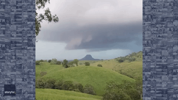Lightning Strikes at Queensland's Mount Cooroora