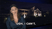 Reality TV gif. An exasperated Jenni Farley of Jersey Shore Family Vacation waves her hand in the air and says, “Ugh, I can't.”