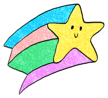 Shooting Star Smile Sticker by nina tsur