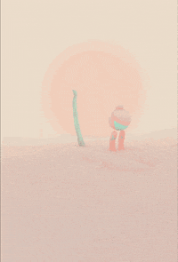 nomalles plant sunset lonely desert GIF
