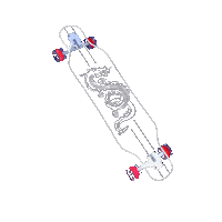 ghostlongboard ghost skate skateboarding skateboard Sticker