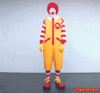 ronald mcdonald world GIF