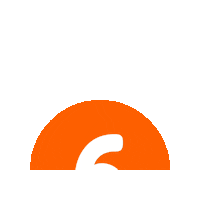 Orange Number Sticker