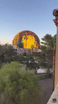 Las Vegas Sphere Puts on Vibrant Earth Day Show