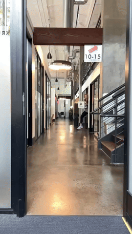 Running down the hall