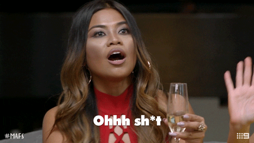 dinner party drama GIF by Married At First Sight Australia