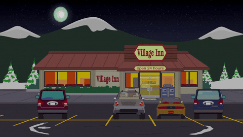 village inn cars GIF by South Park 