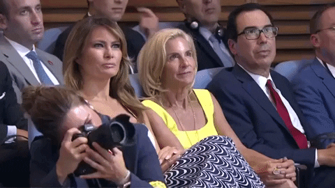 giphydvr listening giphynewsinternational melania trump g7 GIF