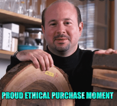 Ethicallylife giphygifmaker green shopping proud GIF