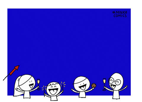 Happy New Year Sticker by Minka Comics