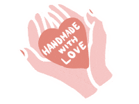 Hand Made Heart Sticker