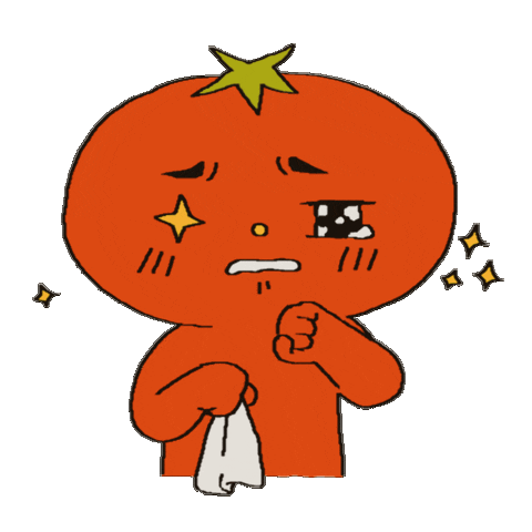 chejoou giphyupload anime cry tomato Sticker