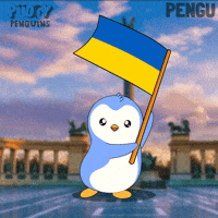 Penguin Flag GIF by Pudgy Penguins